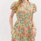 Marigold Floral Midi Dress