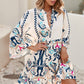 Lilah Tribal Print Buttoned Mini Dress
