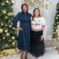 Tiffany Tulle Sequin Midi Skirt