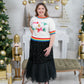 Tiffany Tulle Sequin Midi Skirt