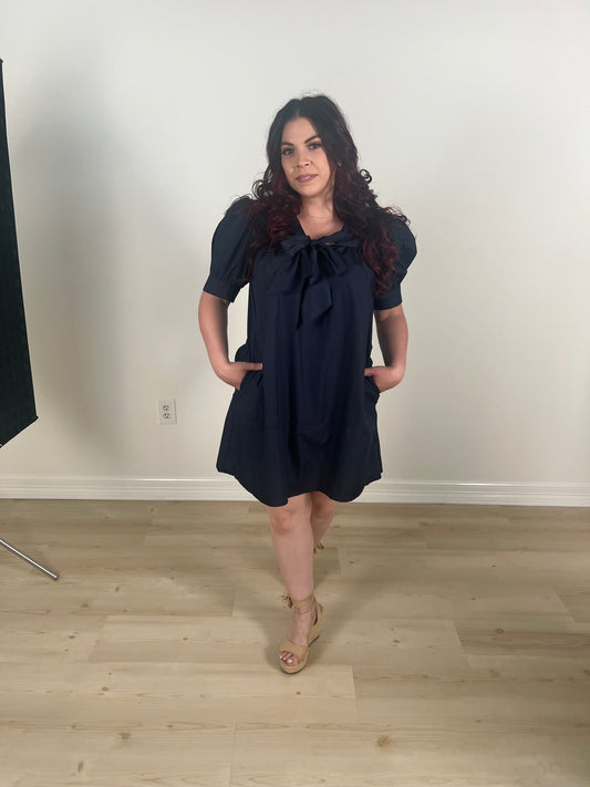 The Margot Puff Sleeve Sailor Dress