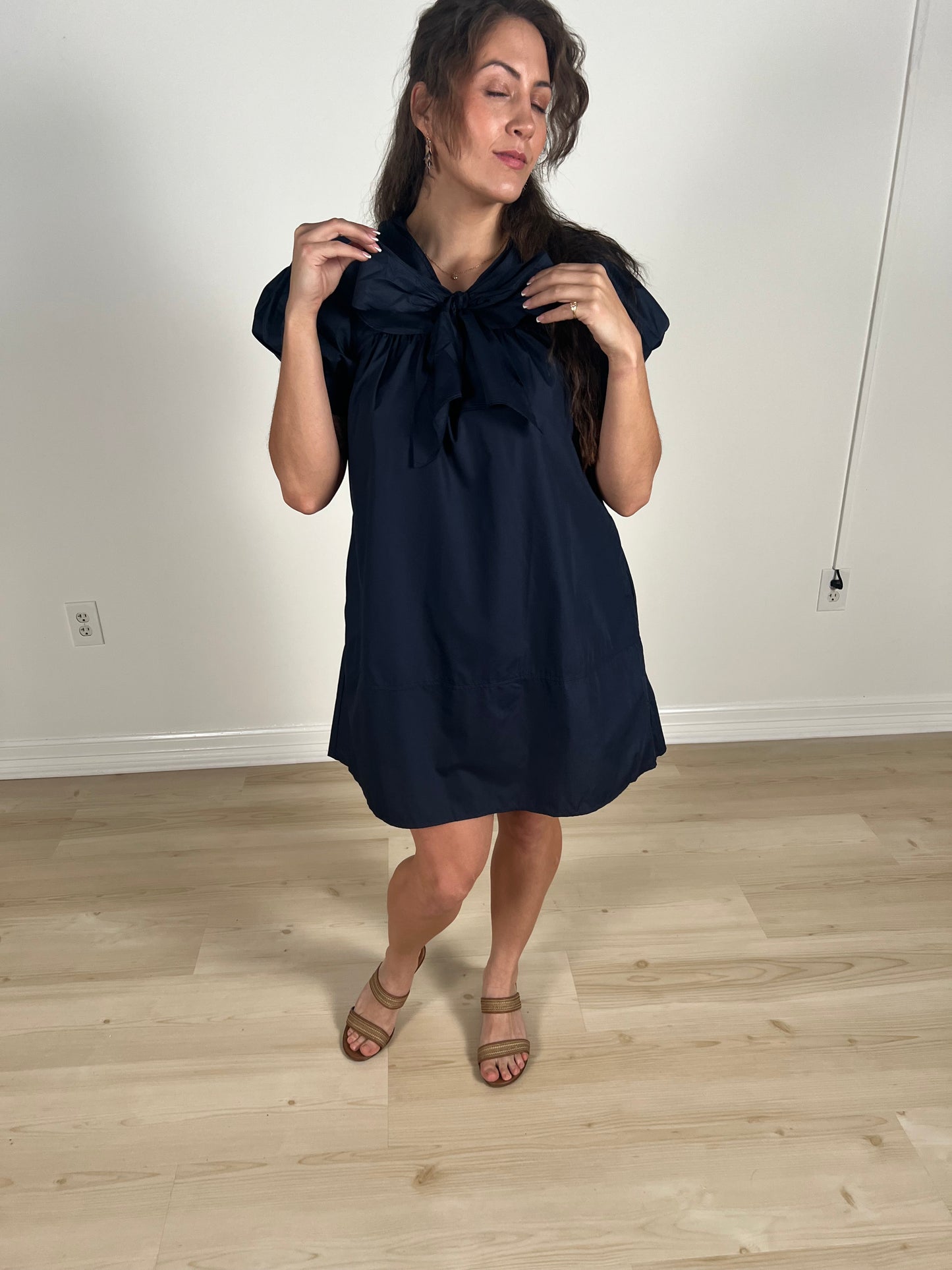 The Margot Puff Sleeve Sailor Dress