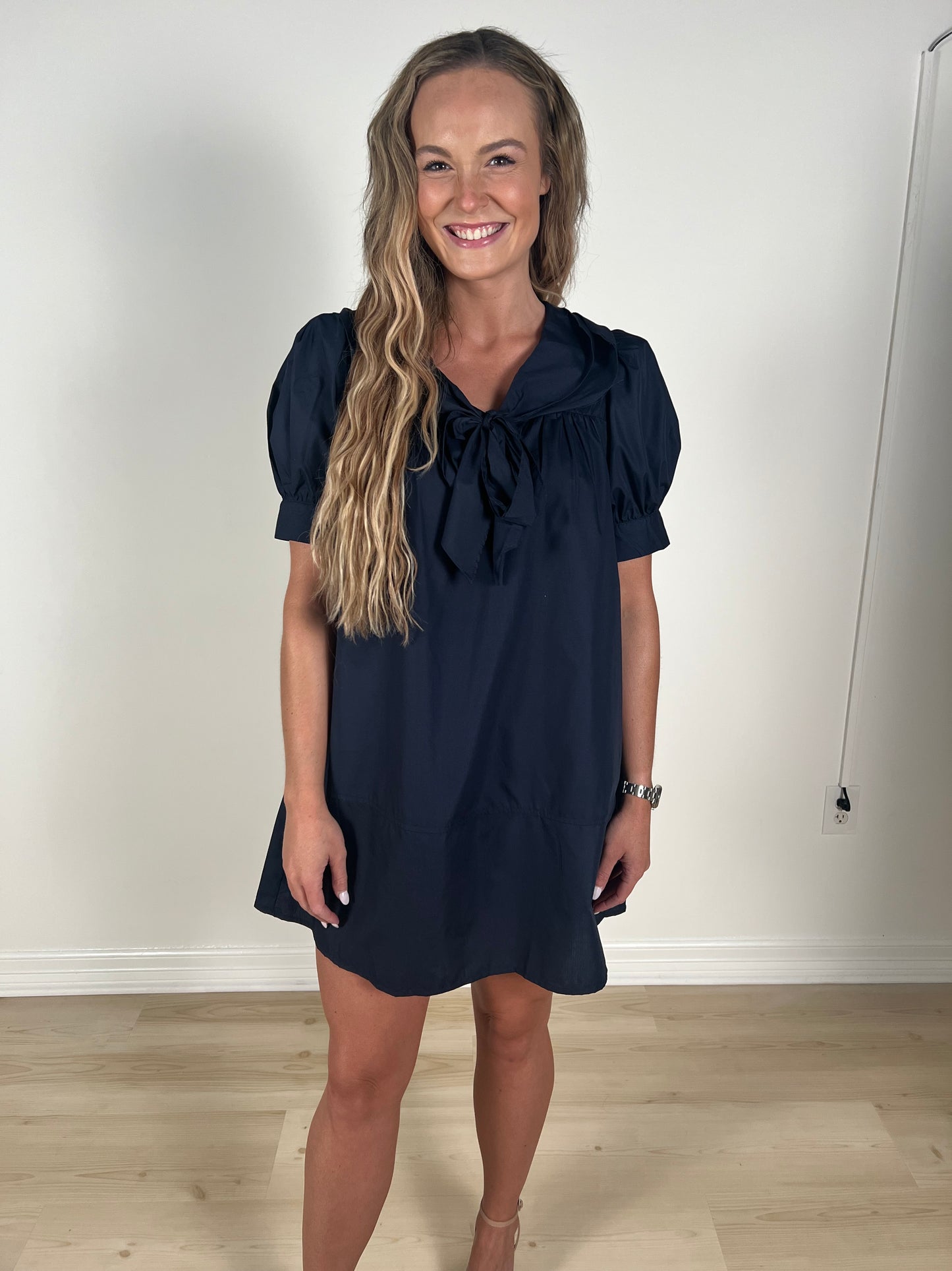 The Margot Puff Sleeve Sailor Dress