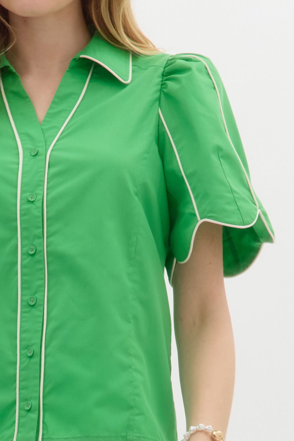 Rebecca Green Button Down Blouse