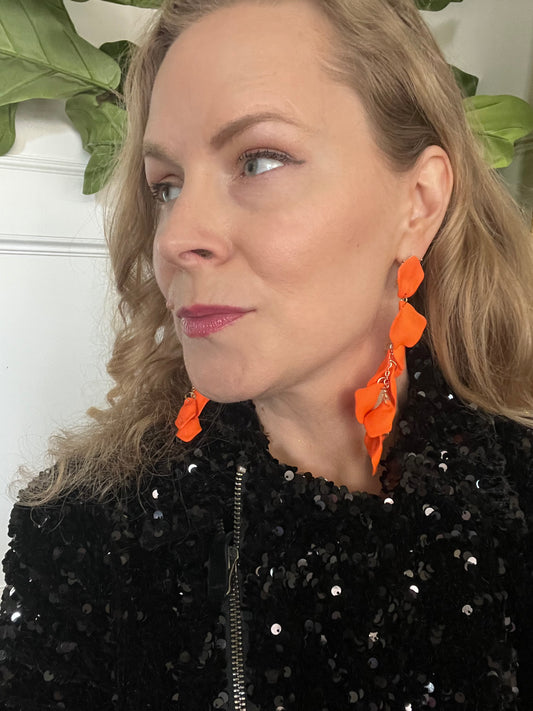 Paula Petal Earrings- orange