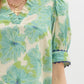 Renee mint floral blouse