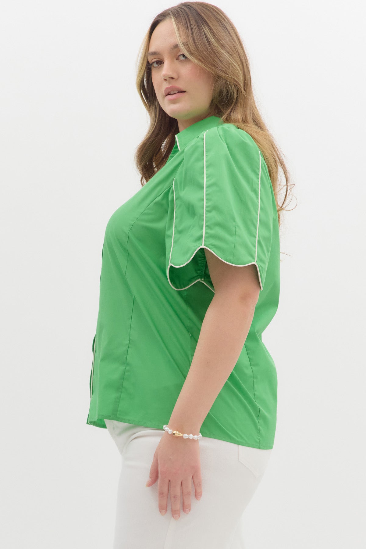 Rebecca Green Button Down Blouse