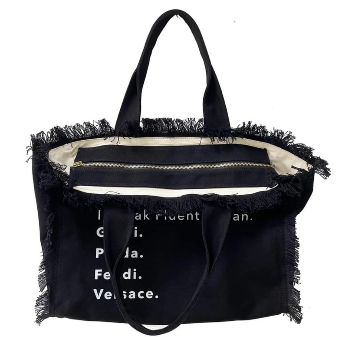 I speak fluent Italian tote bag