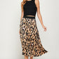 Courtney pleated leopard skirt