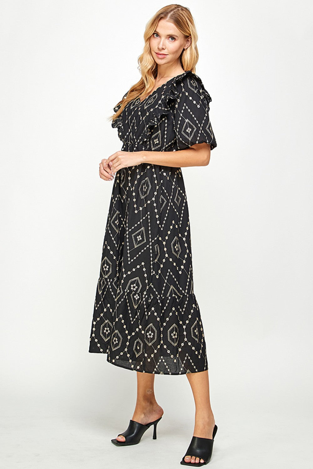 Avery embroidered eyelet dress