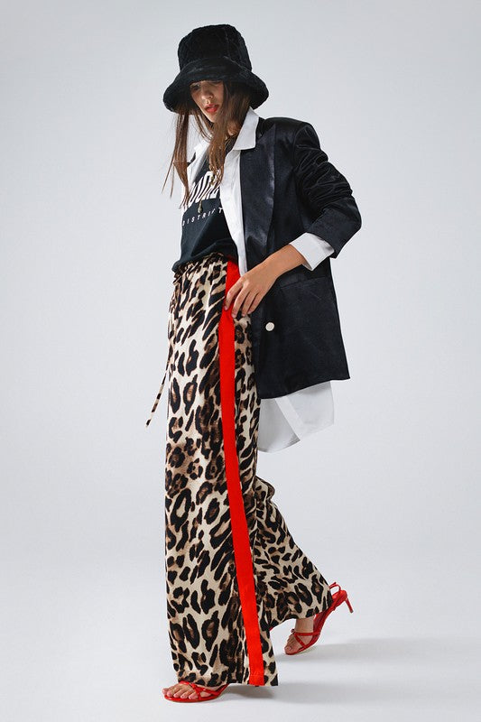 Lydia Leopard Drawstring Pants