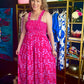 Blair Pink Floral Smocked Jumpsuit