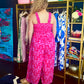 Blair Pink Floral Smocked Jumpsuit