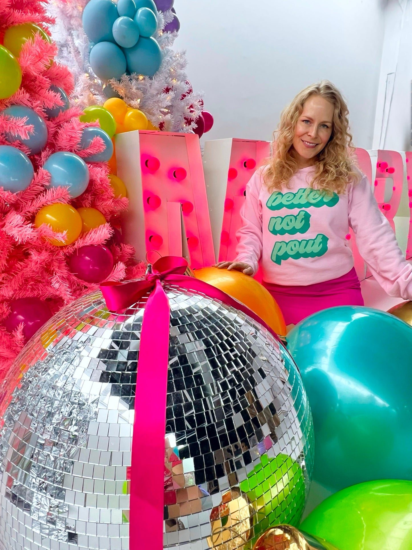 Better Not Pout Christmas Pink Sweatshirt