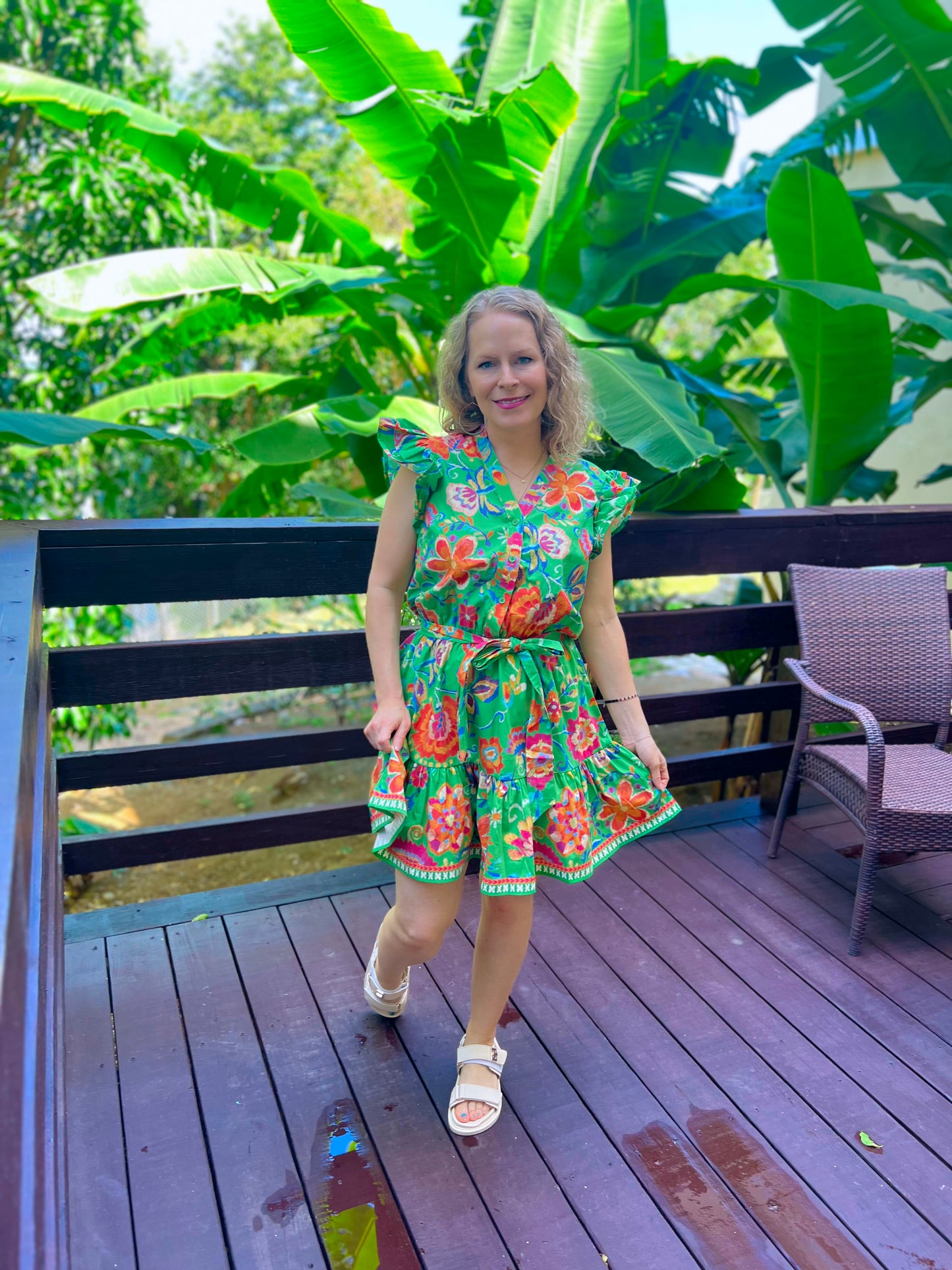 Jade Floral Mini Dress