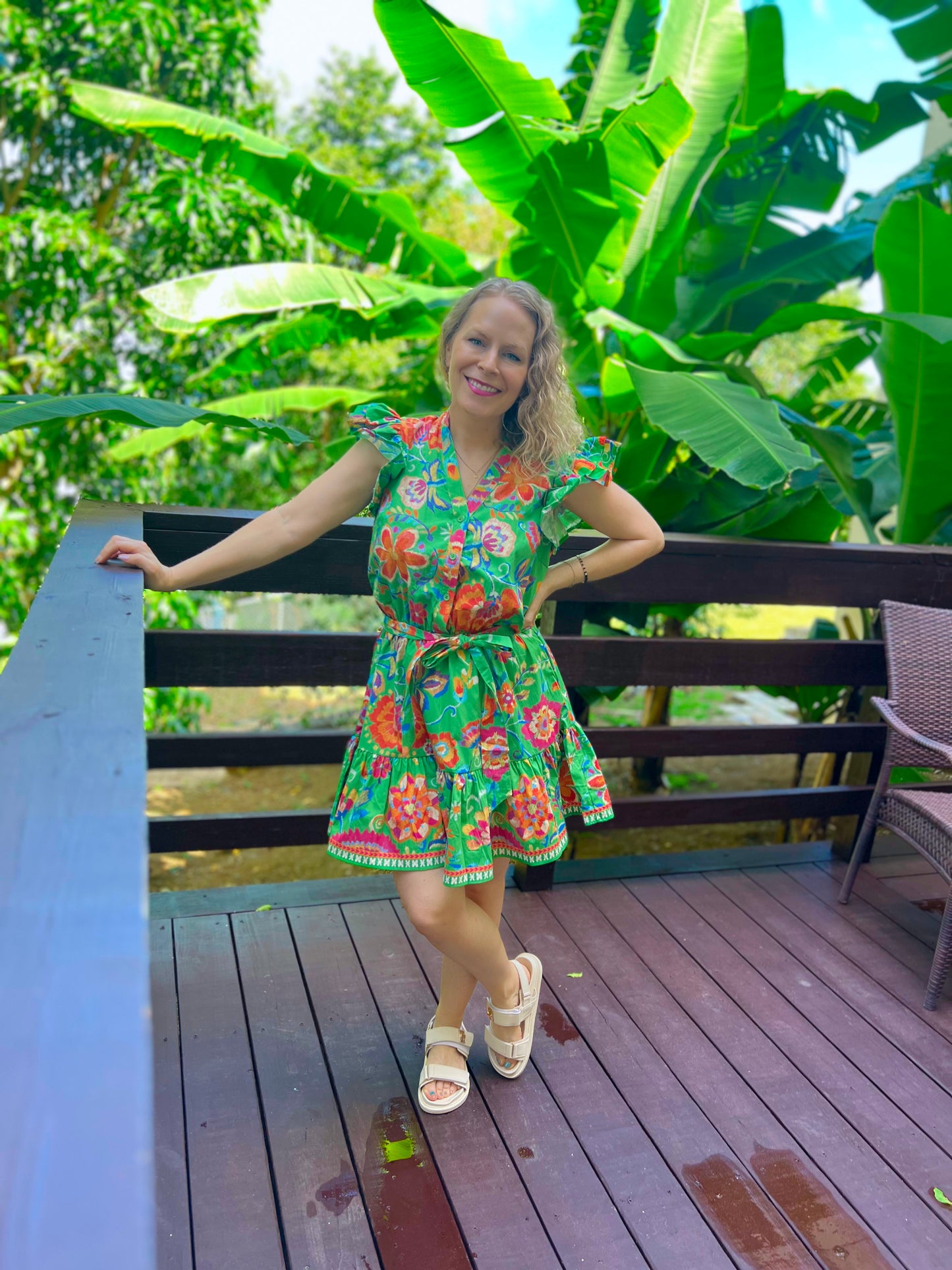 Jade Floral Mini Dress