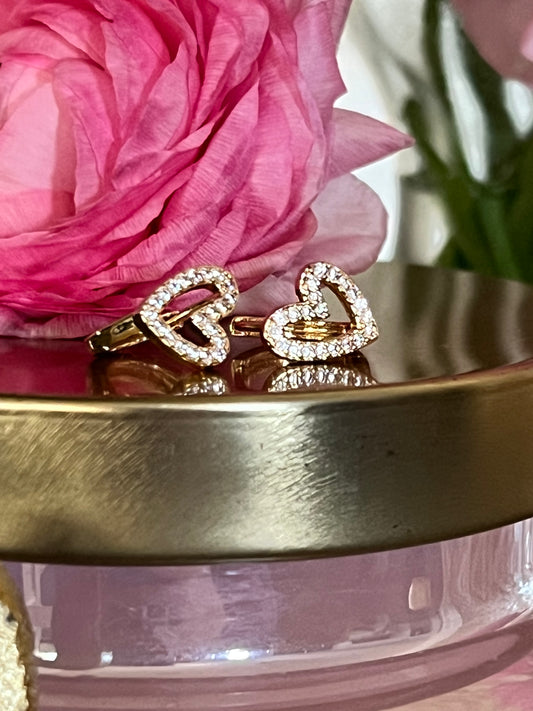 Mini Heart Hoop Earrings