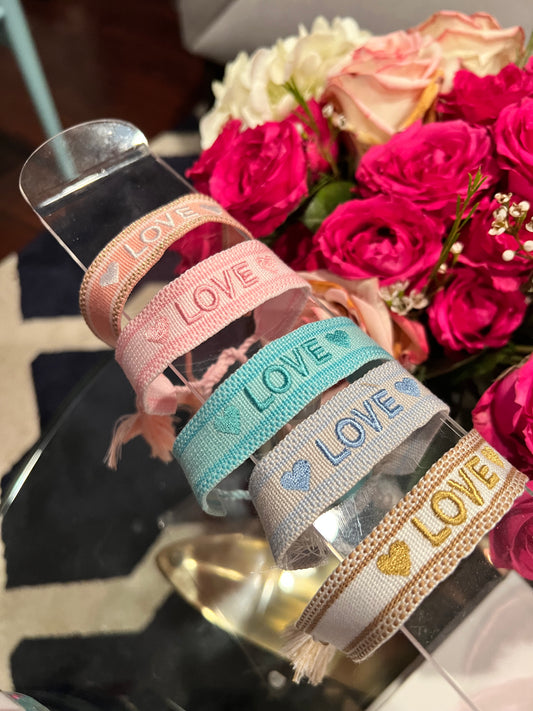 Embroidered LOVE bracelet