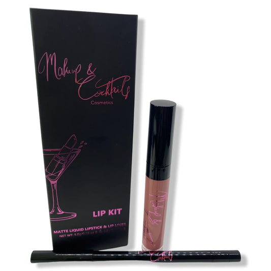 Make Up and Cocktails Lip Kit- French 75