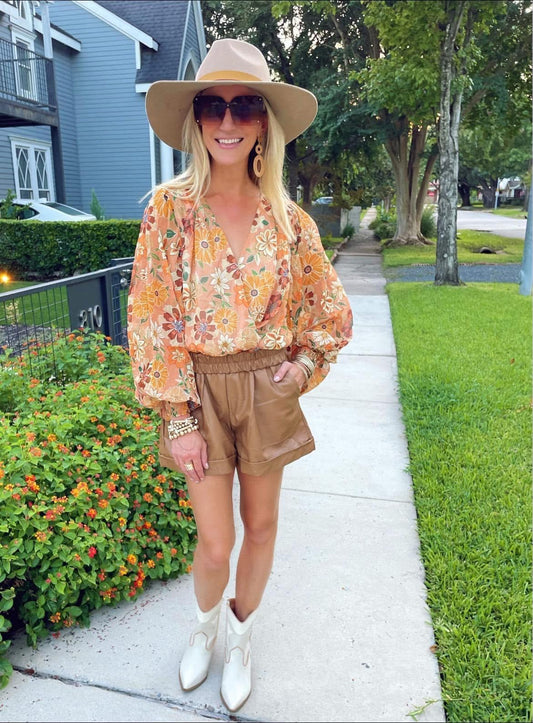Faux the Record Leather Shorts