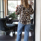 Lydia Leopard Button Down Blouse