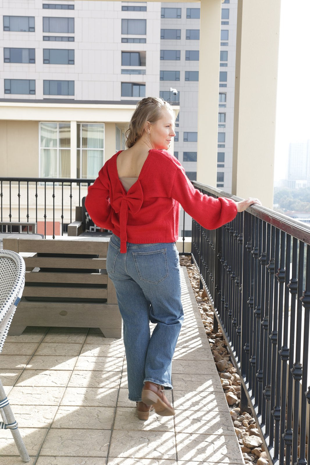 The Scarlett Bow Back Sweater