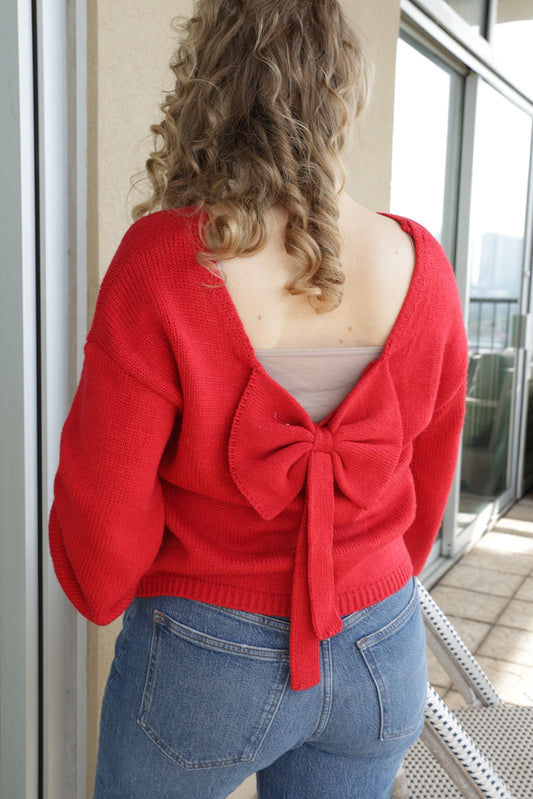 The Scarlett Bow Back Sweater