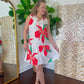 Iris Floral Lace up Ruffled Sundress