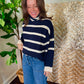 Laura Striped Turtleneck Sweater