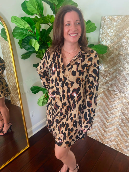 Marie Leopard dress