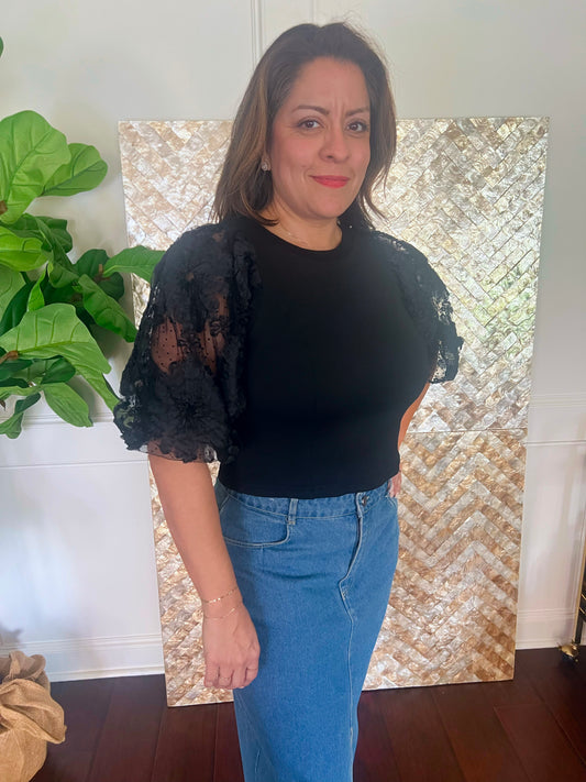 Donna Floral Puff Sleeve Top