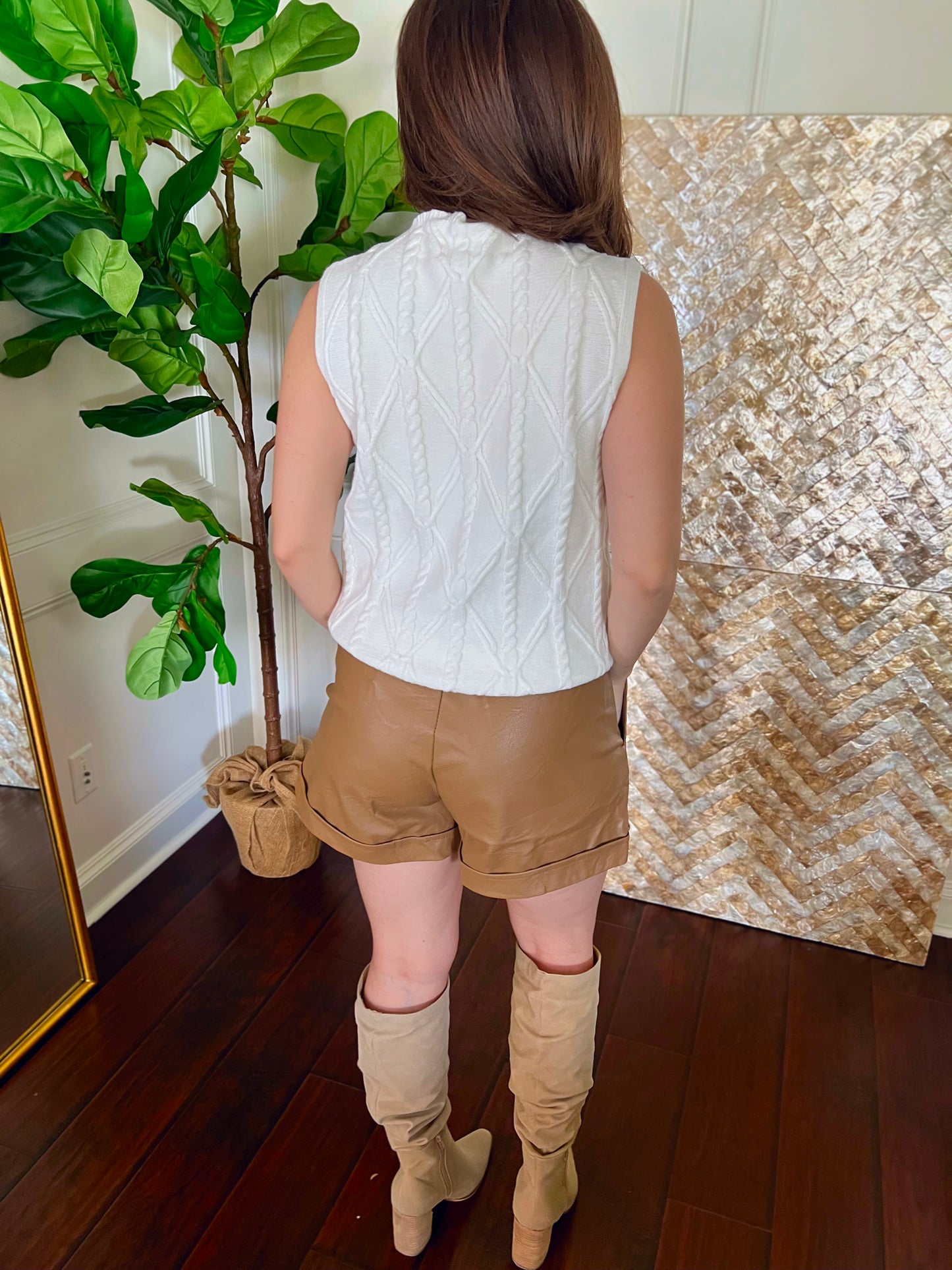 Faux the Record Leather Shorts