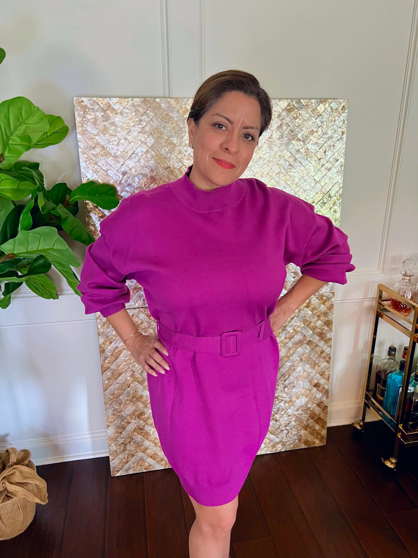 Stevie Violet Sweater Dress