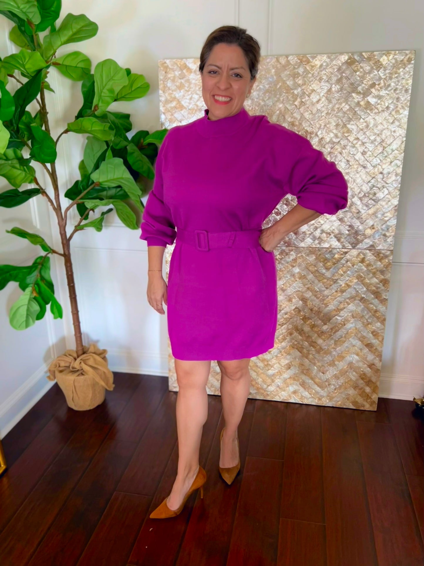 Stevie Violet Sweater Dress