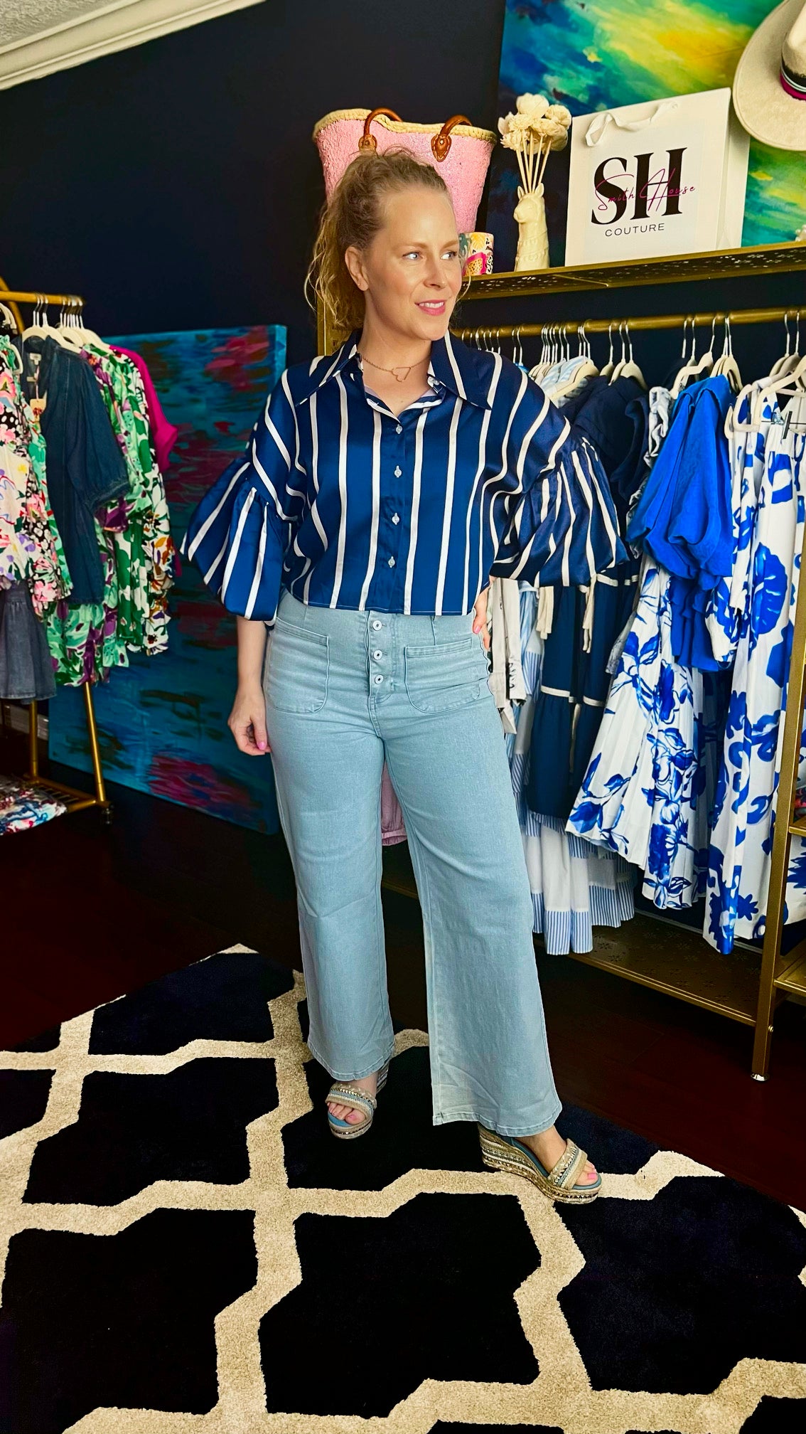 Maeve High waisted denim jean pant