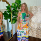 Ana Lucia Mixed Print Dress