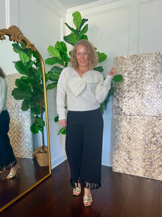 Priscilla Pearl  Bow Sweater