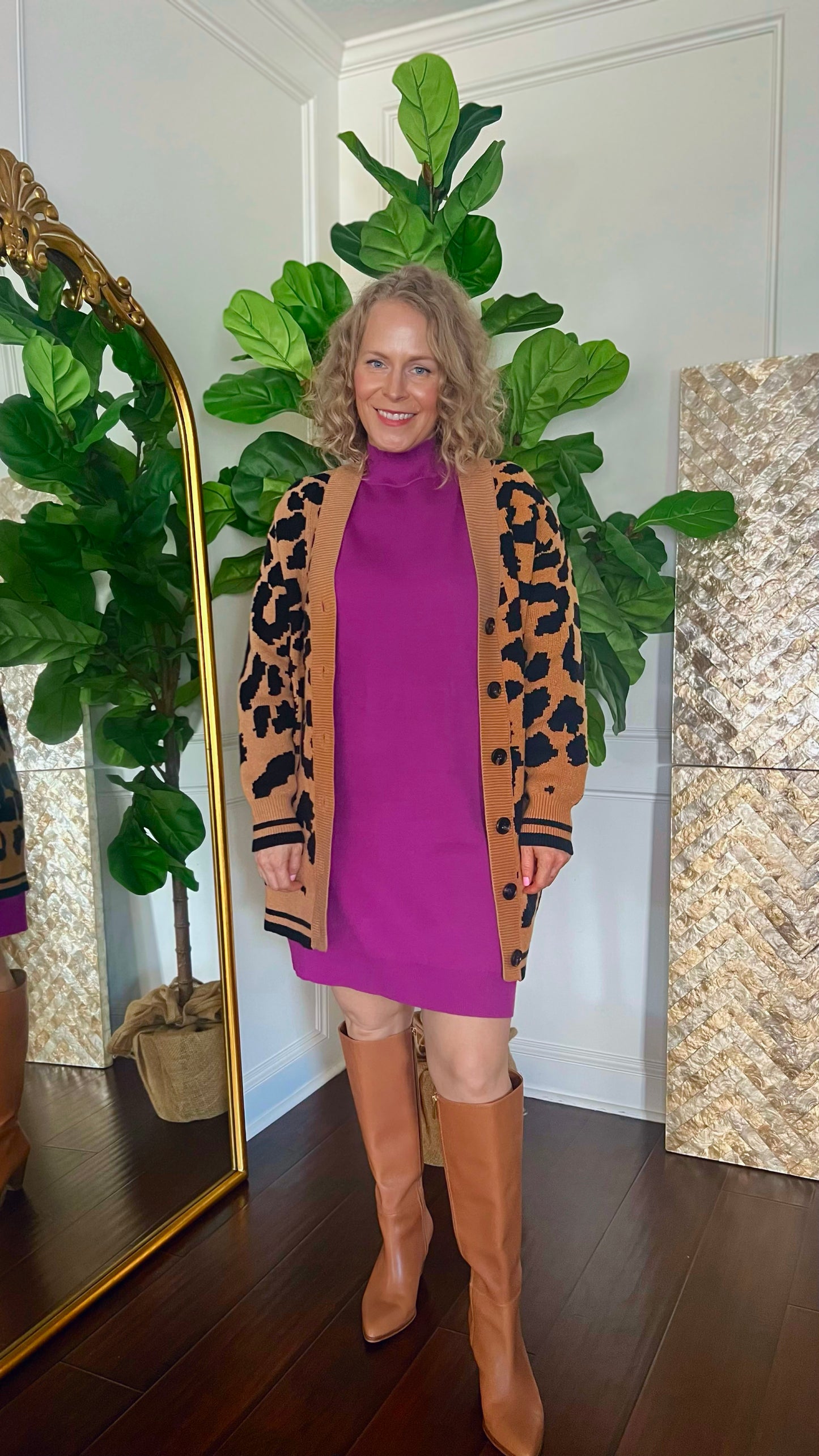Penny Cheetah Oversized Long Cardigan