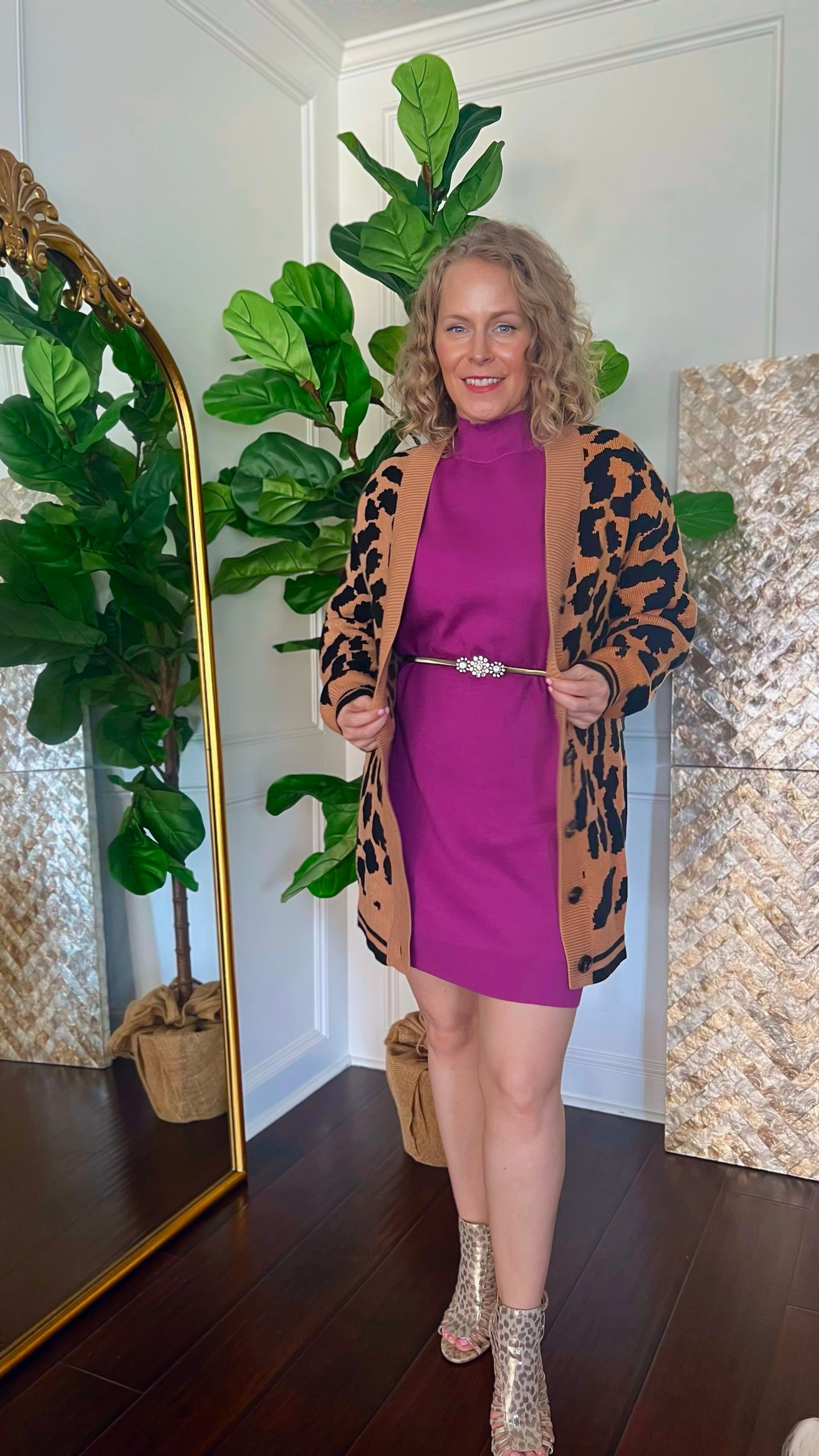 Penny Cheetah Oversized Long Cardigan