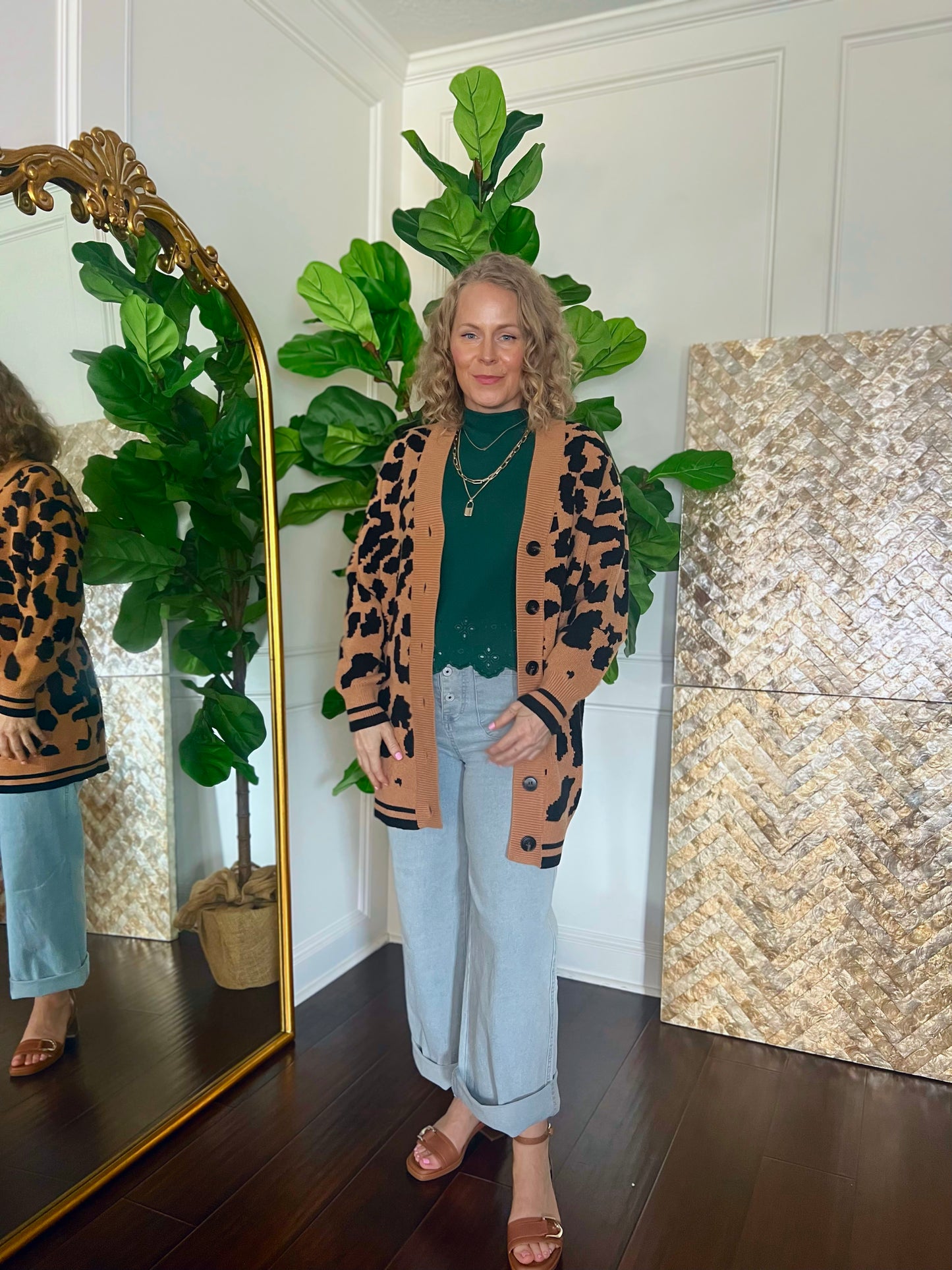 Penny Cheetah Oversized Long Cardigan