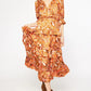 Sedona Rust Ruffle Tiered Dress