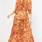 Sedona Rust Ruffle Tiered Dress