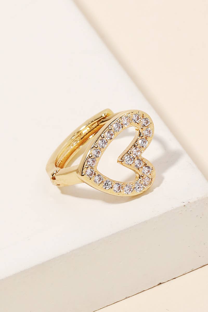 Mini Heart Hoop Earrings