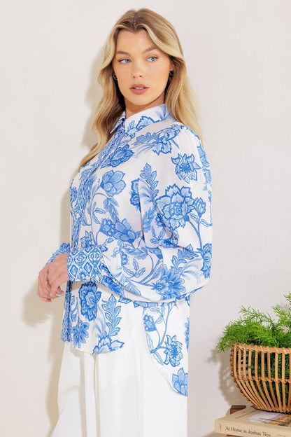 Savannah Lane Printed Blouse