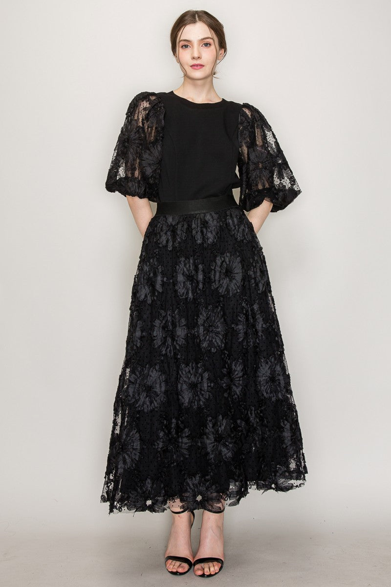 Donna Floral Puff Sleeve Top