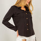 Stacy Black Button Down