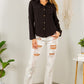 Stacy Black Button Down