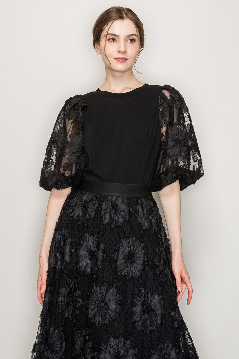 Donna Floral Puff Sleeve Top