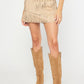 Sally Suede Tassel Skirt