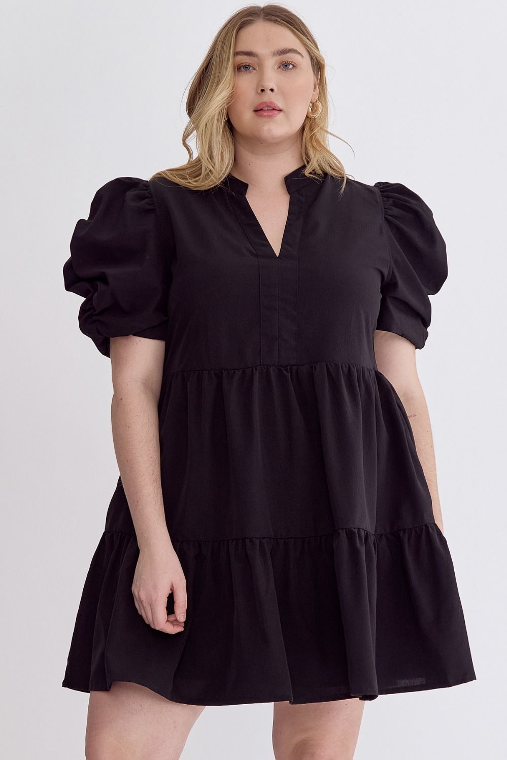 Carly Puff Sleeve Dress Curvy